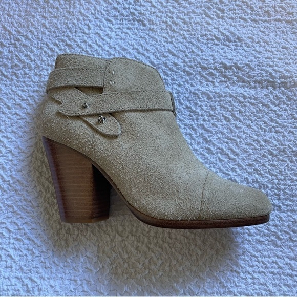 NWOT Rag & Bone Harrow Suede Stacked Heel Bootie Tan Camel Size 8.5 (38.5) - Picture 8 of 17